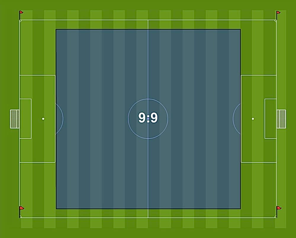 fifa 9v9 pitch area